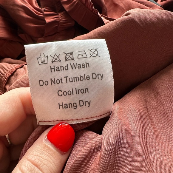 O.p.t. Tianna mini dress copper satin ruffles size small Black Friday sale 🛍️ - Picture 5 of 6